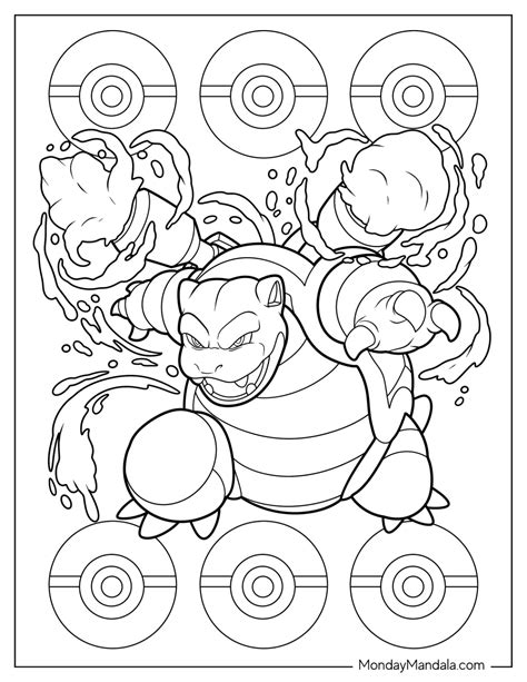 Blastoise Coloring Pages (Free PDF Printables)